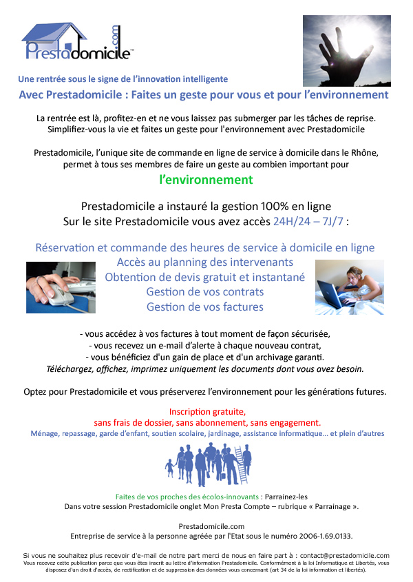 Prestadomicile & &Eacute;cologie