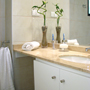 meubles, fixer, salle de bain