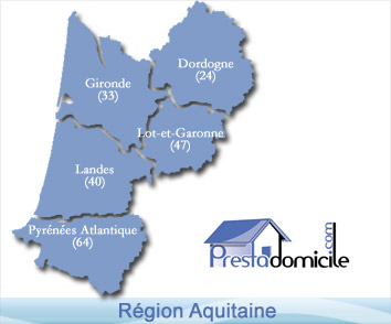 Prestadomicile est pr&eacute;sent sur toute la r&eacute;gion Aquitaine