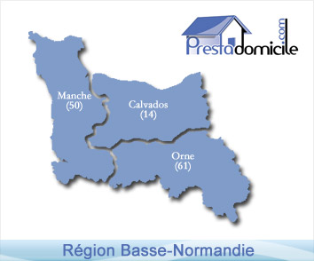Prestadomicile est pr&eacute;sent sur toute la r&eacute;gion du Pays de Basse Normandie