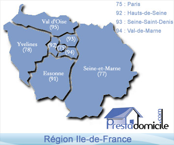 Prestadomicile est pr&eacute;sent sur toute la r&eacute;gion Ile de France