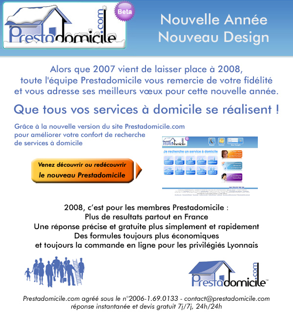 Toute l'&Eacute;quipe Prestadomicile vous souhaite une heureuse et joyeuse ann&eacute;e